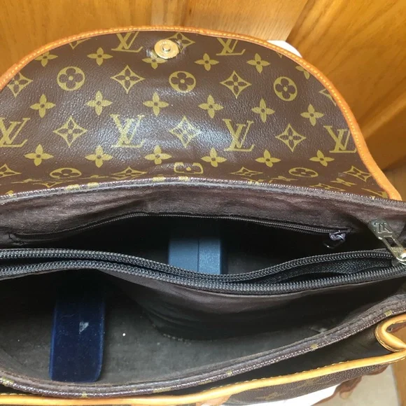 Monogram Crossbody Bag in Brown and Tan - Picture 5 of 6